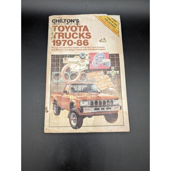 Chilton's Repair and Tune Up Guide Manual Book Toyota Trucks 1970-86 READ - Picture 1 of 14